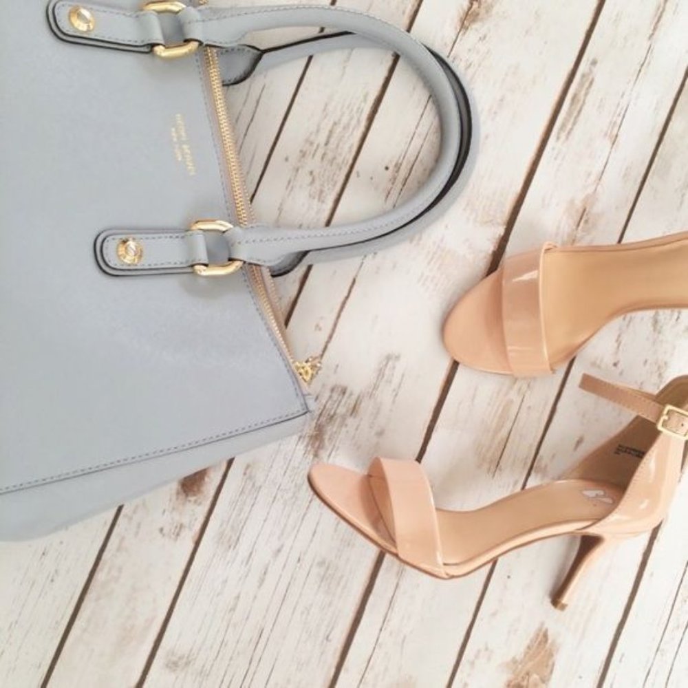 BP. Luminate Nude Ankle Strap Heels | Sz 5.5/6